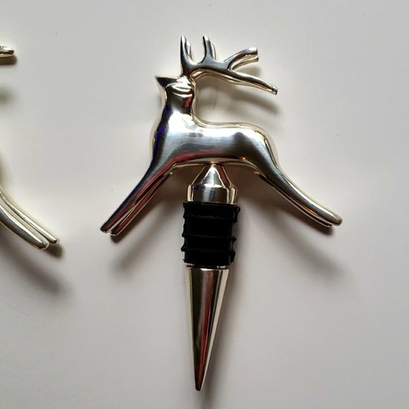 Pottery Barn Reindeer Corkscrew and Stopper New - Picture 12 of 16